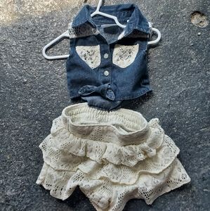 Pink House little girl outfit